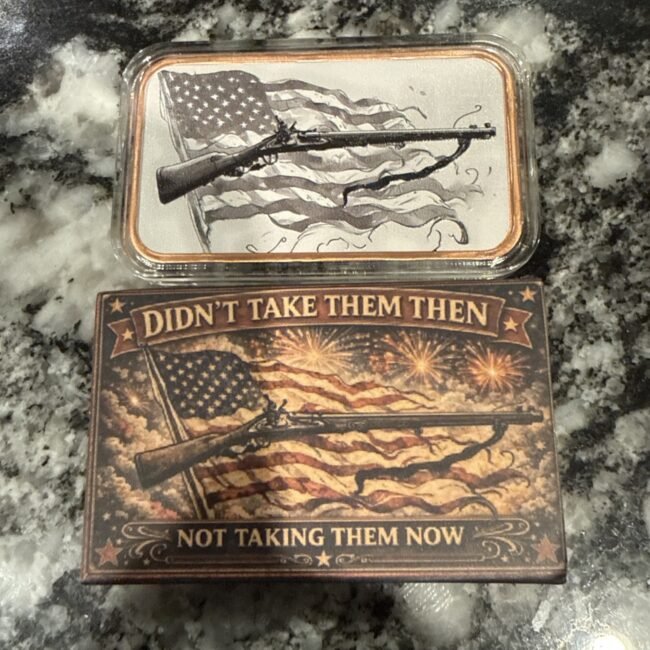1 Oz Cu Copper Bars “Didn't Take Them Then Not Taking Them Now” 2nd Amendment