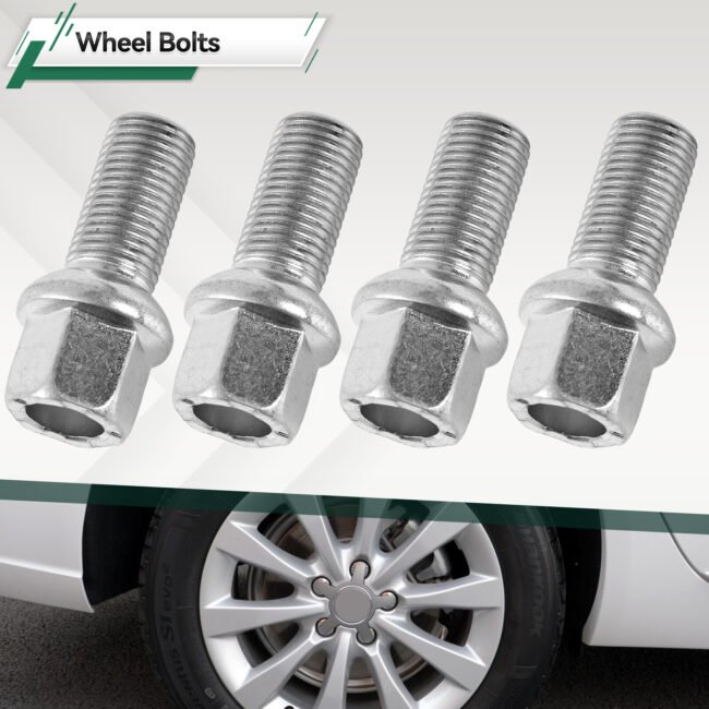 4 x Silver Wheel Bolt Lug Nuts WHT002437 For VW Beetle Golf Jetta Tiguan M14x1.5