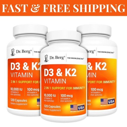 Dr. Berg’s Nutritionals 100mg hot sale Vitamin D3 & K2 Supplement