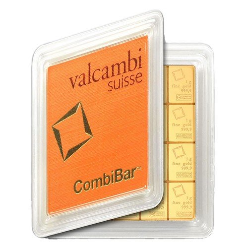 20 x 1 gram Gold Valcambi CombiBar™ w/ Assay Card