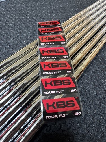 NEW KBS Tour FLT 120g Stiff Flex Steel Iron Shafts 4-PW .355”  Taper Tip