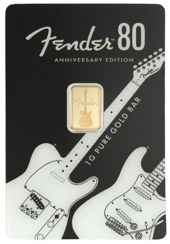 PAMP Suisse 1 Gram Fine Gold Bar - Fender 80th Anniversary - Special Edition