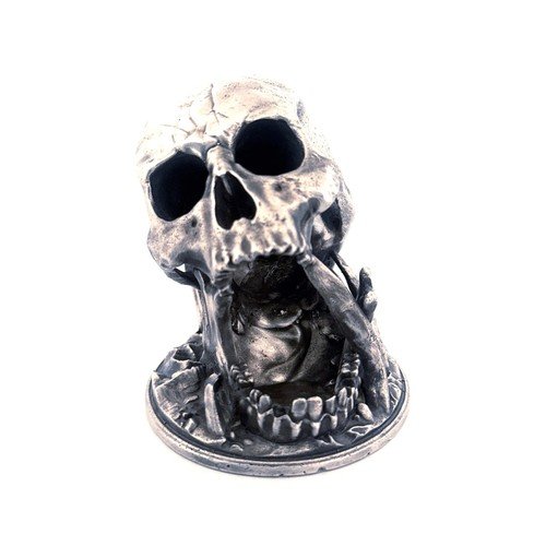 Skull Cave 1 oz 999+ Silver Statue Hand Poured | Gold Spartan
