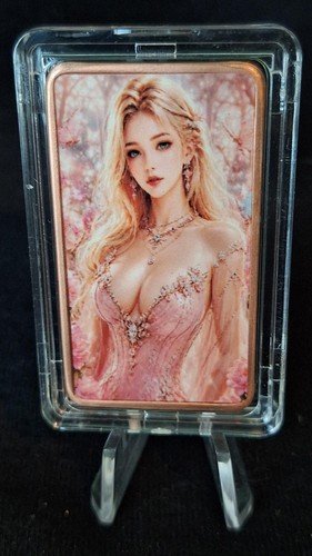 1 oz Copper Colorized Bar "Sexy Woman Nice and Reverse Naughty"