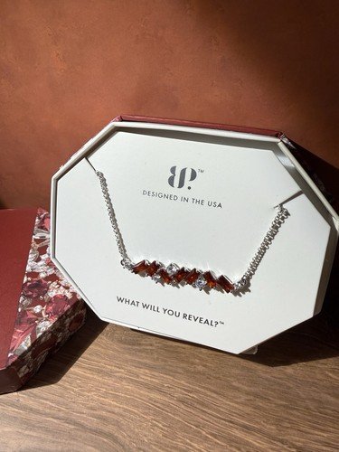 Bomb Party January 2024 Birthday Necklace - The Cluster Necklace RBP6838 Rhodium