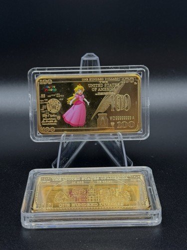 Princess Peach Super Mario 100s 1oz Copper Golden Bar Collection