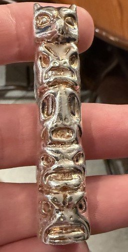 YPS 3oz .999 SILVER TOTEM POLE TIKI YEAGER POURED SILVER Serial #148