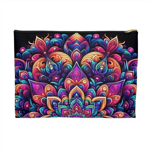 Colorful Mandala Accessory Pouch for Travel & Gifts, Makeup Bag, Organizing