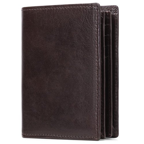 GOIACII Wallets for Men Large Capacity Genuine Leather RFID Mens Bifold Walle…