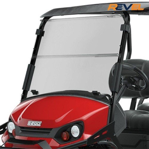 EZGO Tinted Split Windshield Kit for 2021-2026 Golf Carts with Modular Top