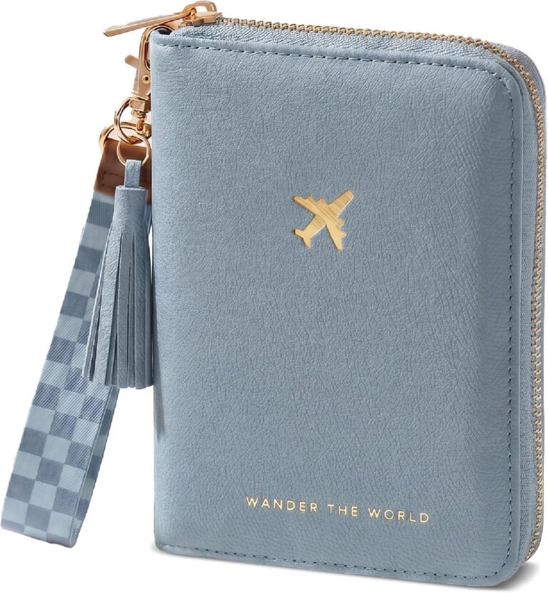Beautiful Passport Holder and Travel Wallet with Wristlet Strap | All-In-One Org