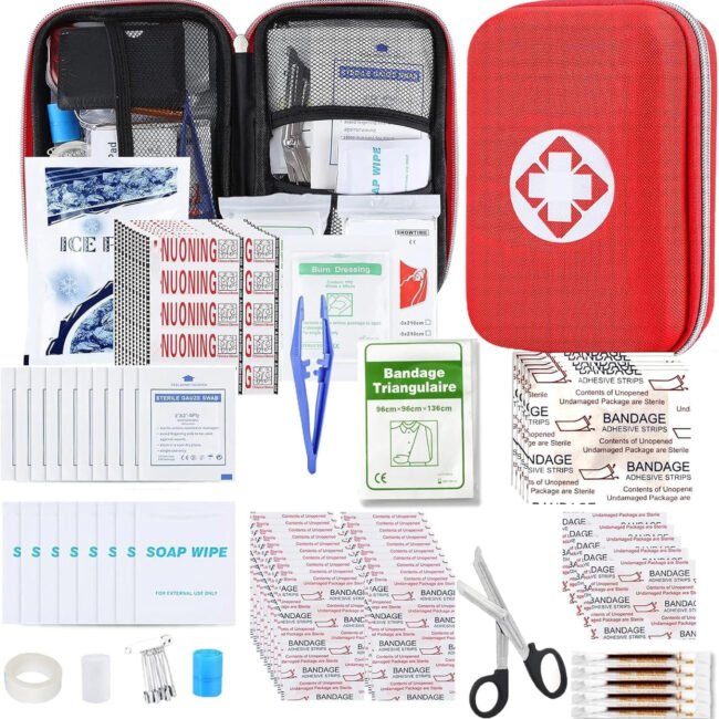 First Aid Kit 276PCS Car Home Camping Essentials Red Emergency Kit
