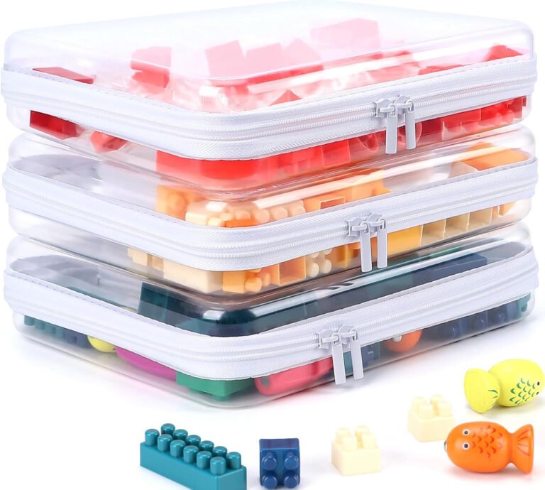 3 Pack Clear Hard Shell Zipper Case, Clear Zipper Pouches,Diaper Bag Organizer P