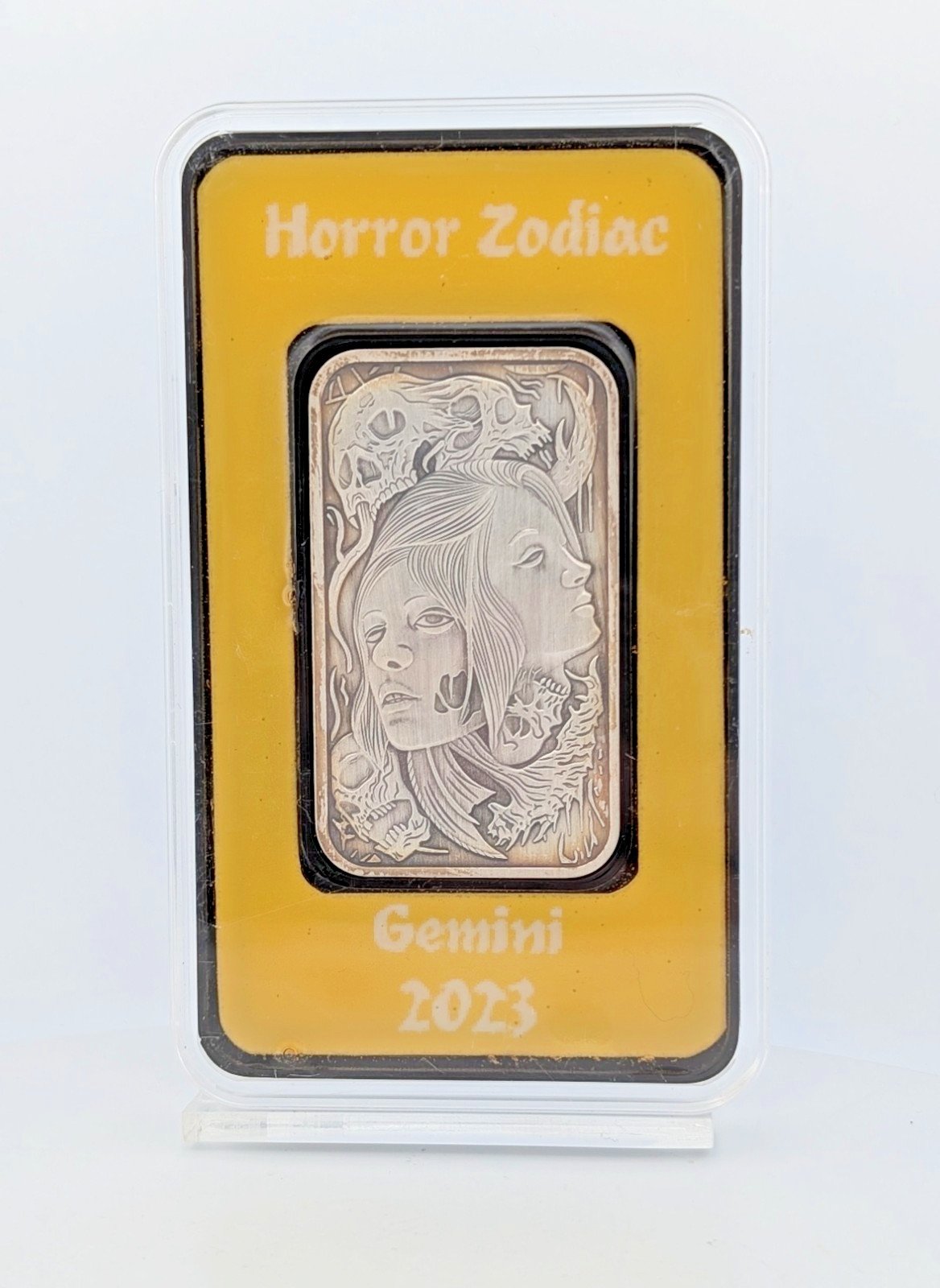 2023 Nightmare Metals- Horror Zodiac 'Gemini' 1oz Silver Bar- Sample 1/1