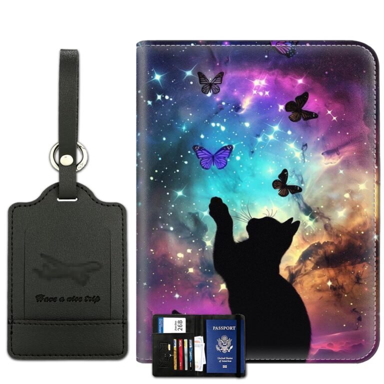 Passport Wallet, Passport Holder with RFID Blocking and Luggage Tag, Waterpro…