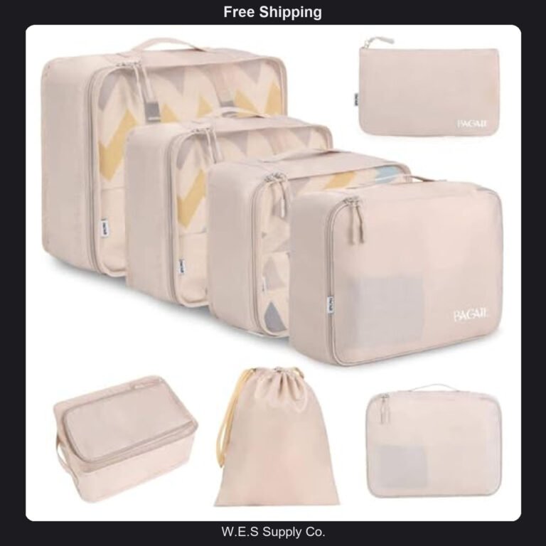 packing cubes 8 set luggage organizers travel accessories cream