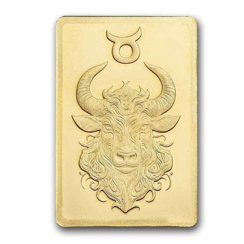 1/2 gram Gold Bar - PAMP Suisse Zodiacs - Taurus