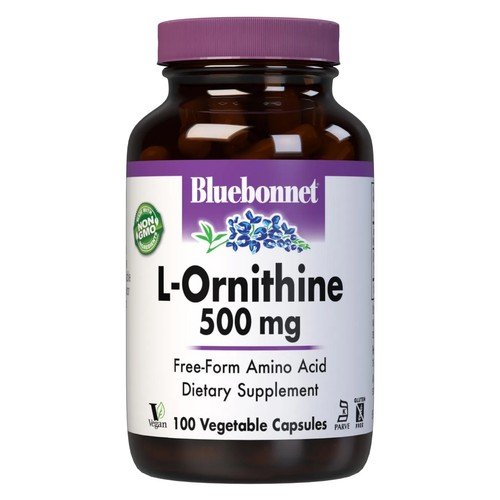 Bluebonnet L-Ornithine 500 mg 100 Veg Capsules