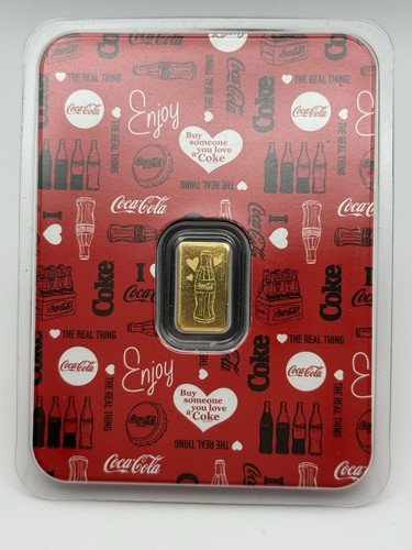 The Coca-Cola Company 0.5g Gold Bar .9999 Fine Bullion Carded