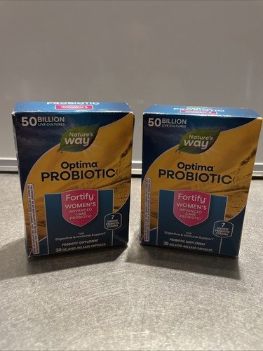 FOR 2 Nature's Way Fortify Optima Probiotic Digestive Support 30 Capsules 11/26