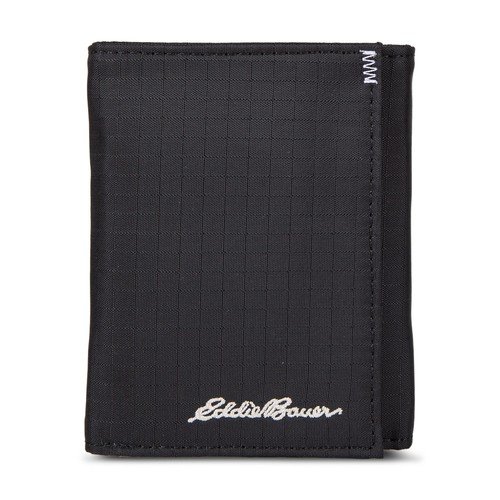 Eddie Bauer Men’s Fabric Trifold Wallet | Money Clip | RFID Protection | ID W…