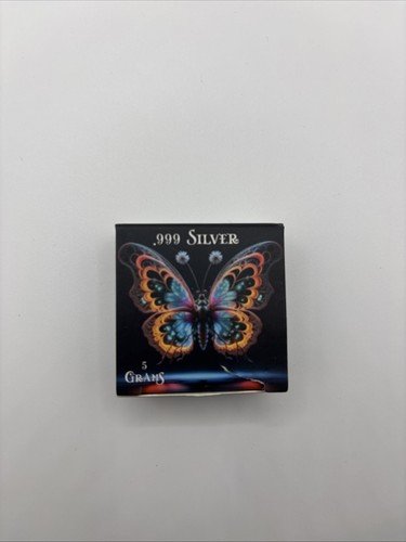 5 Grams .999 Fine Silver Butterfly Bar ~