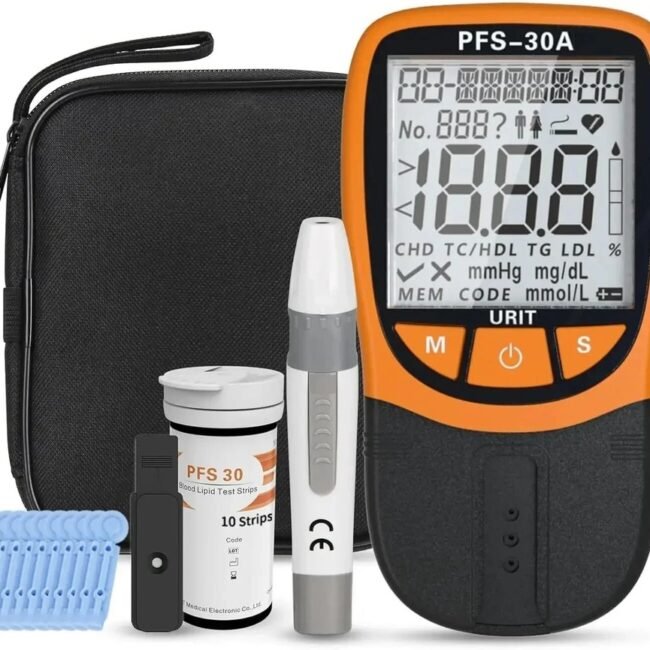 Home Blood Lipid Analyzer TC HDL TG LDL Monitor with 10pcs Test Strips & Lancets