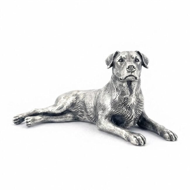 Labrador V2 1 oz 999+ Silver Statue Hand Poured | Gold Spartan