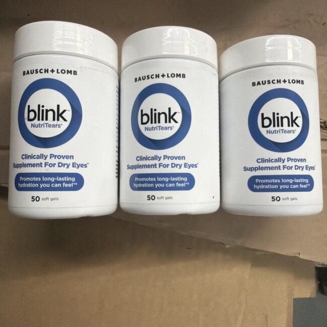 Blink NutriTears Supplement for Dry Eyes – Clinically Proven 3 pack, 50 Softgels