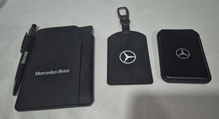 Mercedes-Benz 4-Piece Executive Gift Set – Wallet, Card Case, Luggage Tag, Pen