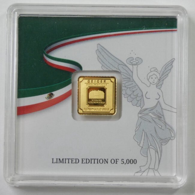 Geiger Edelmetalle North American Trinity Series Mexico 5k Ltd Mintage 1g Gold