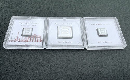 Geiger Edelmetalle Silver Bar Mixed Lot 7g Total, 0.999 Fine (1g/1g/5g)
