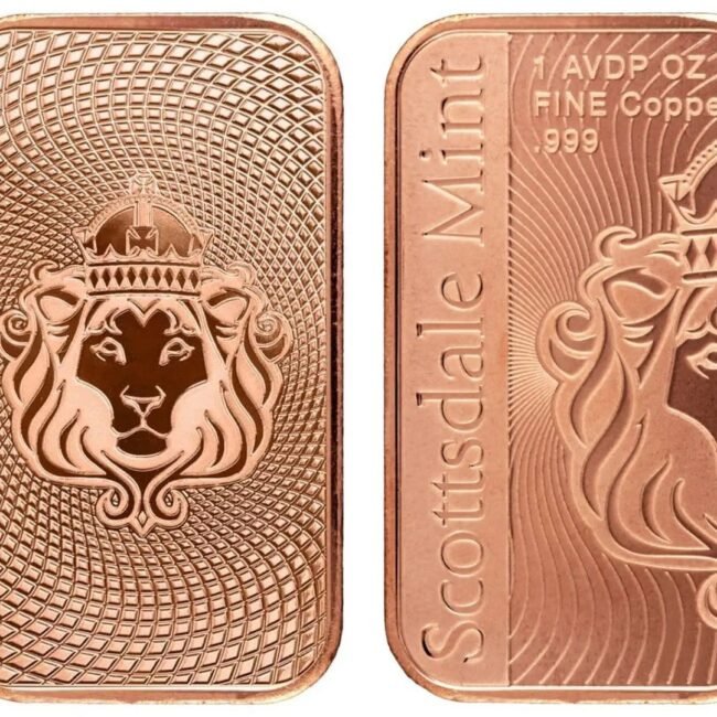 Scottsdale Vortex .999 1oz Copper Bar.