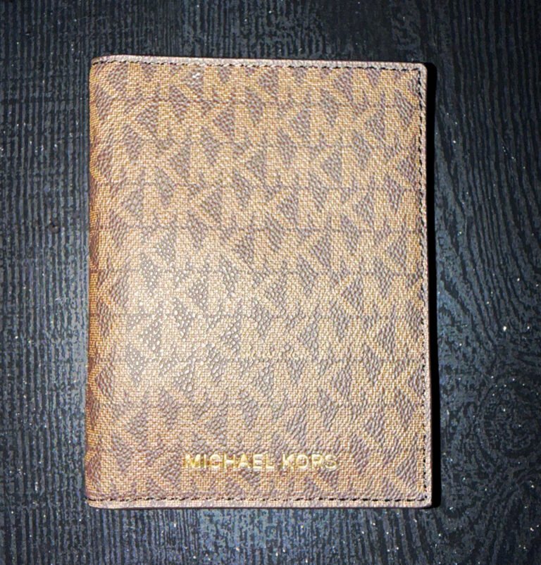 Michael Kors Signature Monogram Passport Holder – Brown/Tan