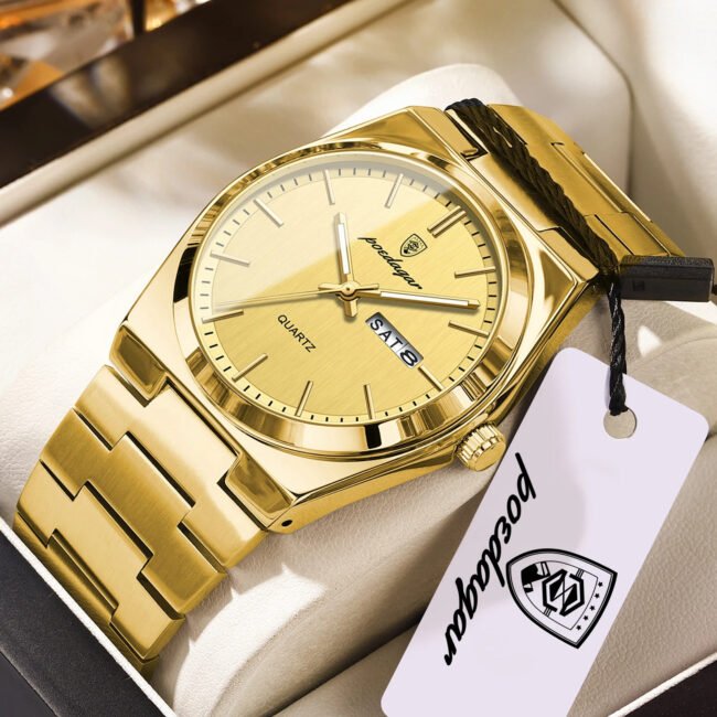 POEDAGAR brand fashionable, simple, waterproof stainless steel quartz watch