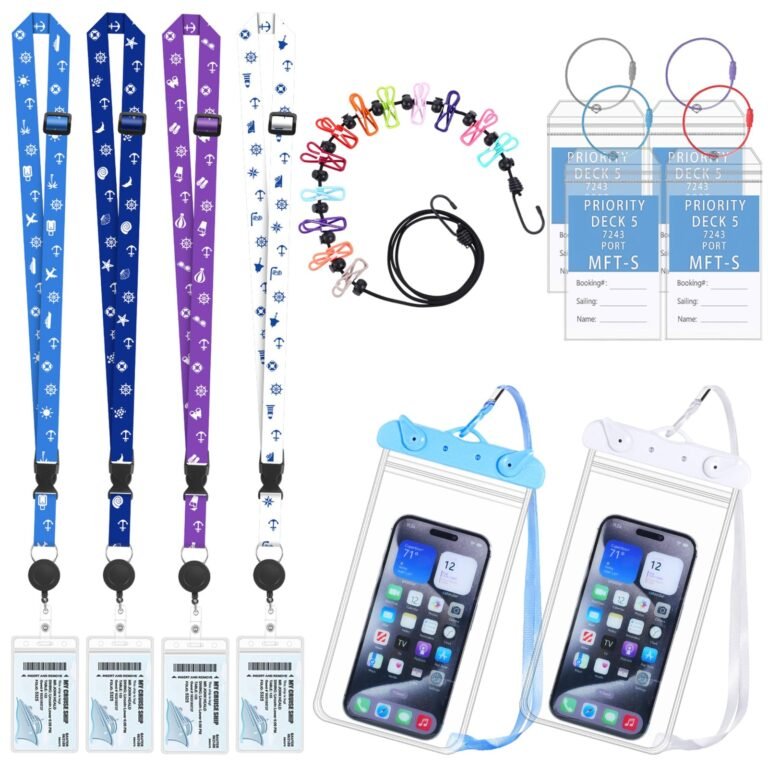 Cruise Essentials Set 11Piece Travel Accessories Kit Lanyard Tags