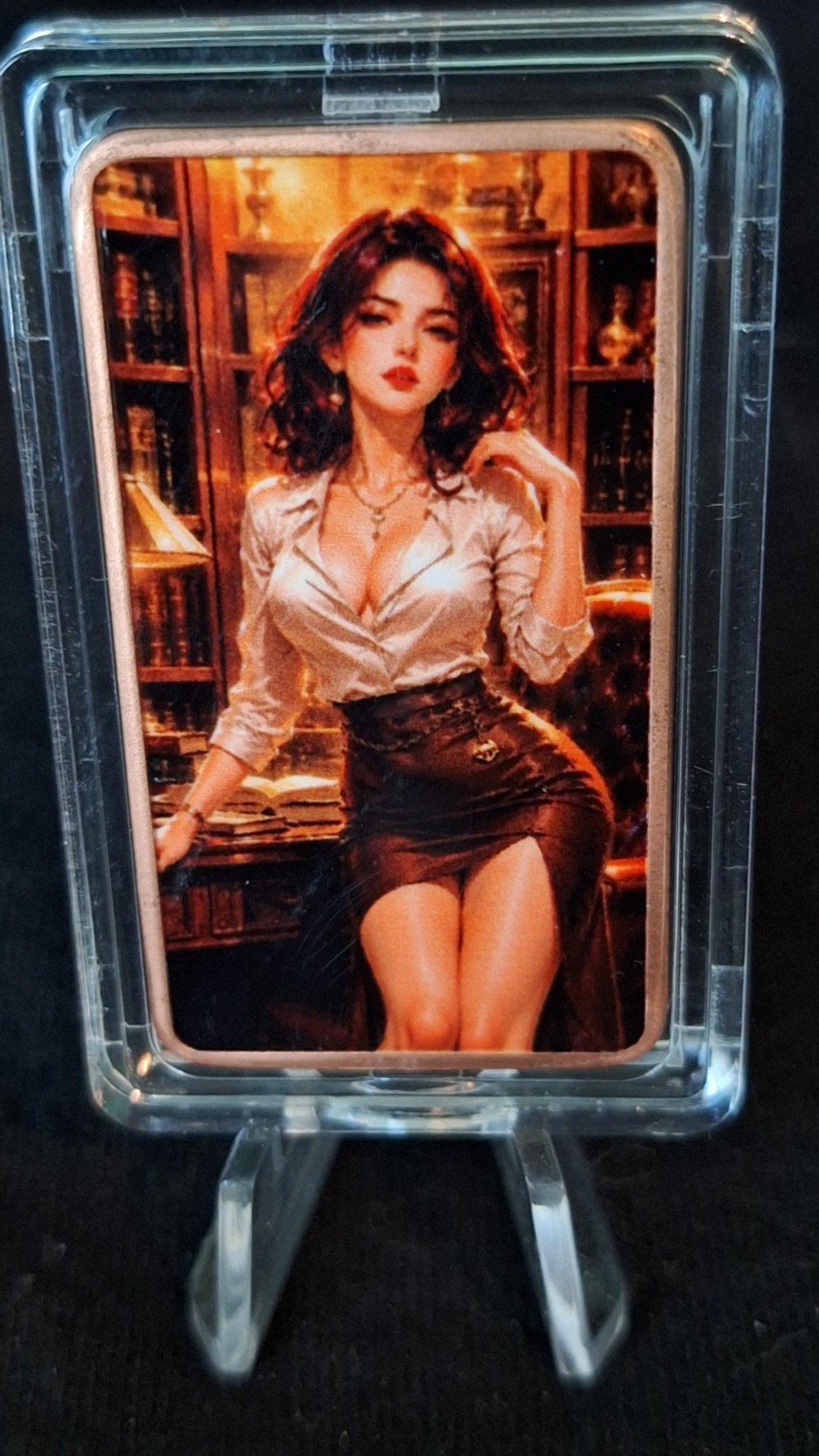 1 oz Copper Colorized Bar "Sexy Woman Nice and reverse Naughty"