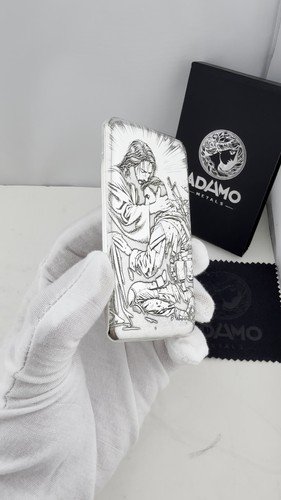 10 ozt 999 Fine Silver Art Bar -  THE SOLDIER - ADAMO TECHNE - Limited
