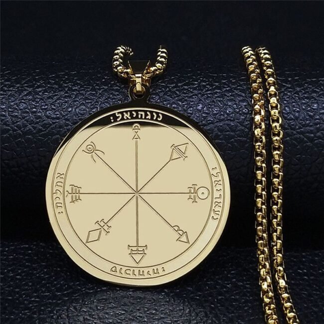 Unisex Chain Necklace Talisman Protection Pendant Stainless Steel Necklaces 1Pc