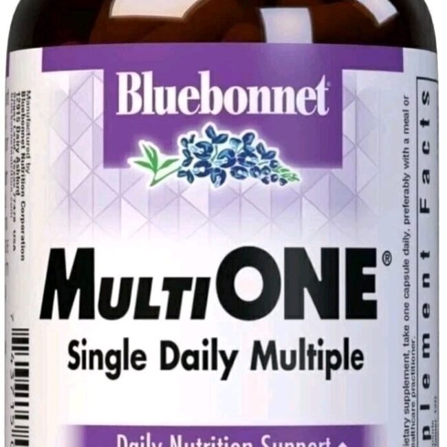 Bluebonnet Multi One (With Iron)120 Vegetable Capsules,Daily Nutritional Support