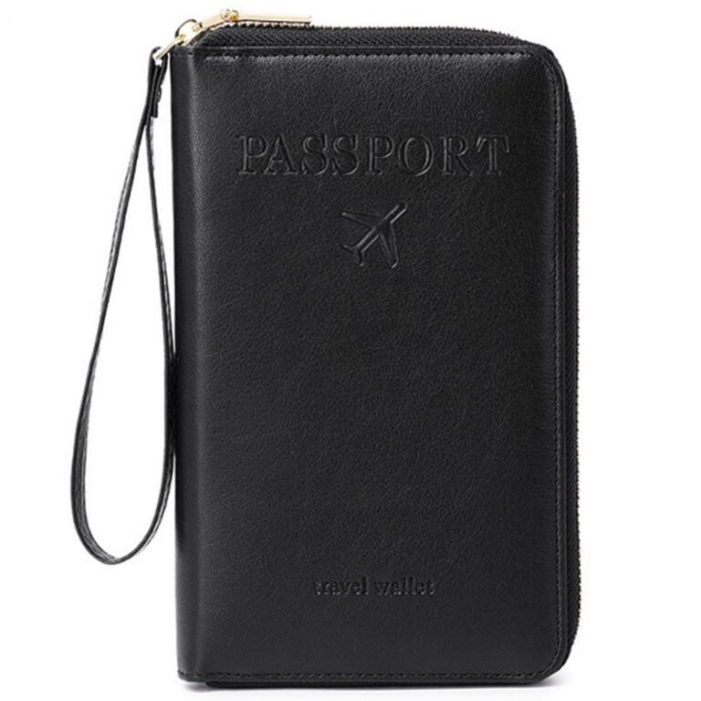 Passport Holder for Travel Women and Men RFID Blocking – ZBlack Faux Leather