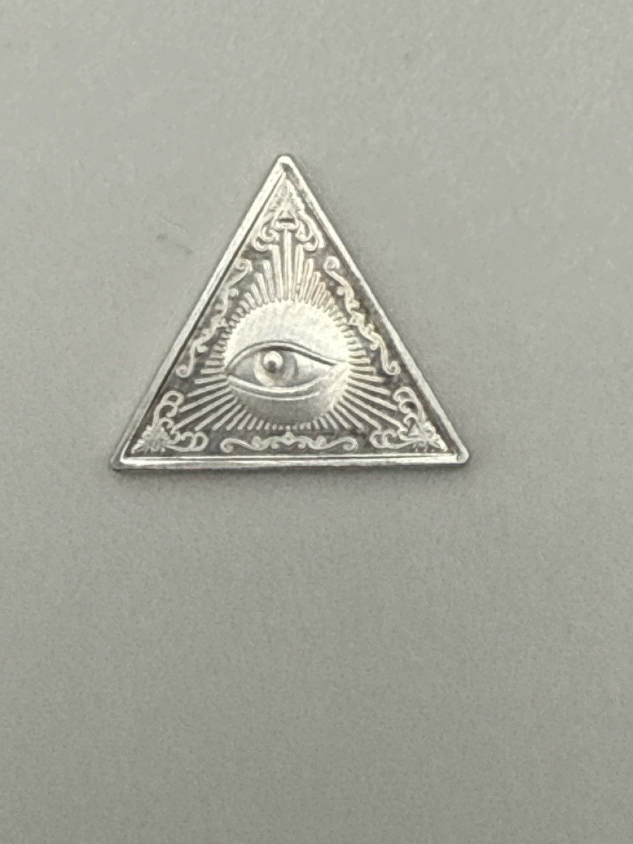 2 GRAMS .999 FINE SILVER ALL SEEING EYE (ILLUMINATI) TRIANGLE BAR (TDW045266)