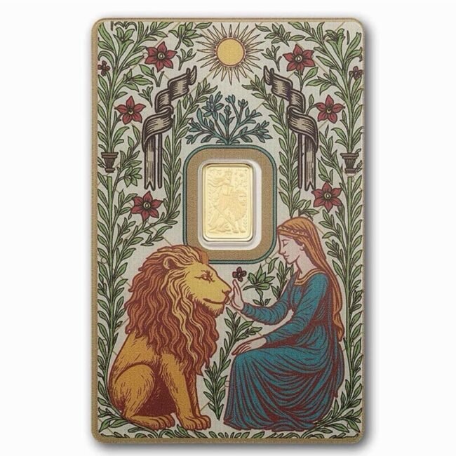 1 gram Gold Bar - PAMP Suisse Una & The Lion (In Assay w/ Sleeve)  #502/3000