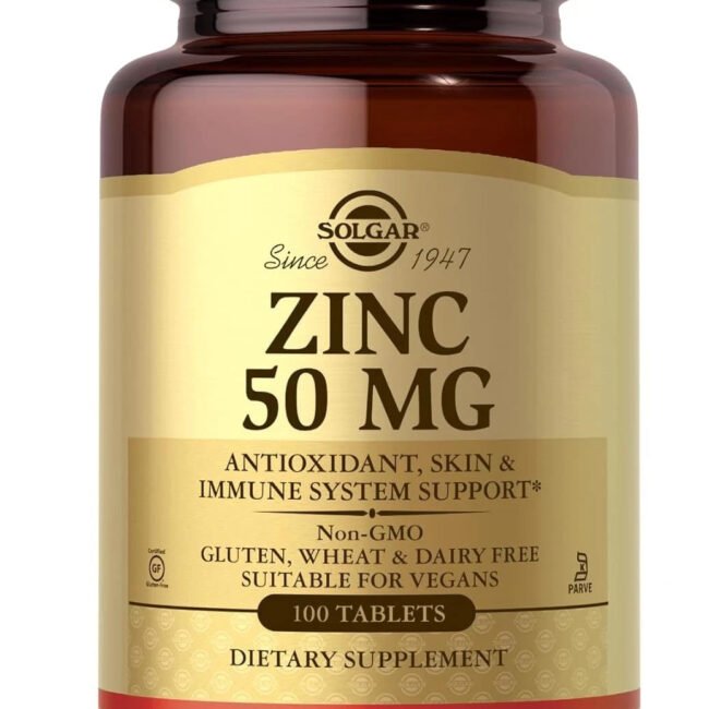 Solgar Zinc 50 mg 100 Tablets EXP 05/27