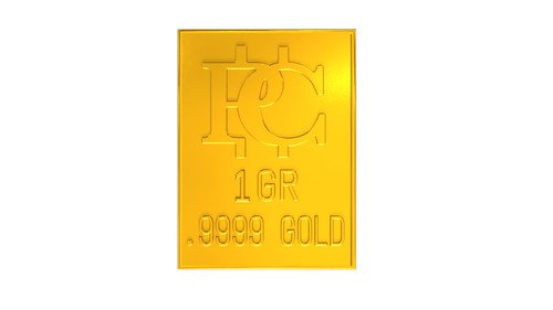 #GOLDBAR NOTE 100 Milligram 24 Karat .9995 Pure Gold Foil Bar Doro 2020
