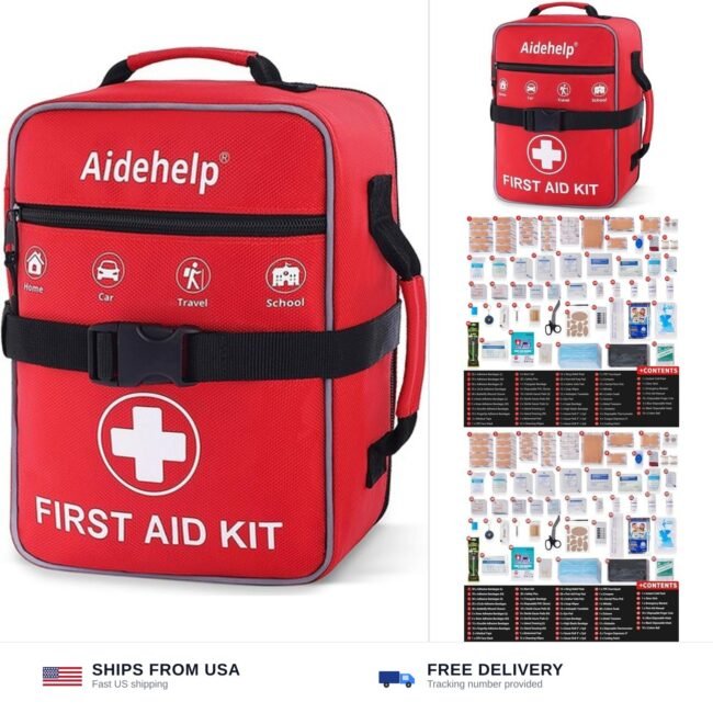 520 Pieces Premium First Aid Kit - Large Emergency Medical Kit for Survival, ...
