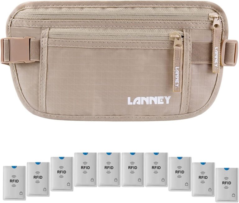 Travel Wallet for Women and Men RFID Blocking Slim Money Belt Hidden Travel
