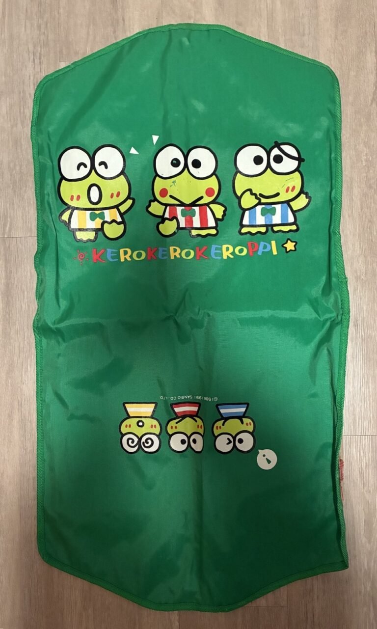 Vtg 1991 KEROPPI Travel Accessory Bag Multi Zip Pouch and Garment Carrier SANRIO