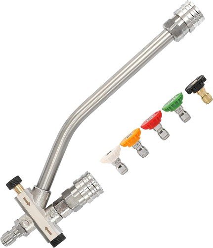 Foam Cannon Dual Connector Accessory Dual-Purpose Switch Spray Gun w/5 Nozzles