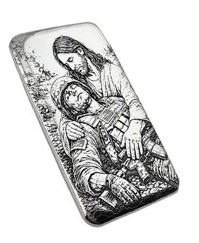 10 ozt 999 Fine Silver Art Bar - Held Beyond the Battlefield - ADAMO TECHNE